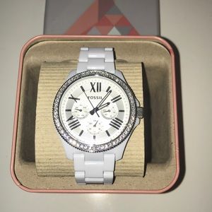 White and Solver Fossil Watch